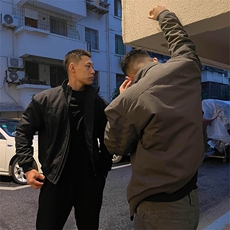 抖音得物美式潮休闲夹克春季立领纯色复古工装加厚棉服外套AMY01，男装夹克，电商A443
