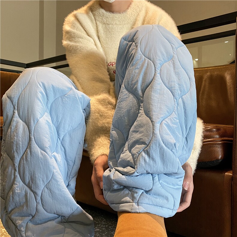 2025冬季新款潮流亮色情侣中性葫芦格宽松棉裤B315-K866-p55控78,男装休闲裤,电商B315
