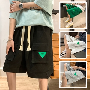 K6070/P35夏季新款立体多口袋工装松紧系绳短裤男大码中裤男裤子图片