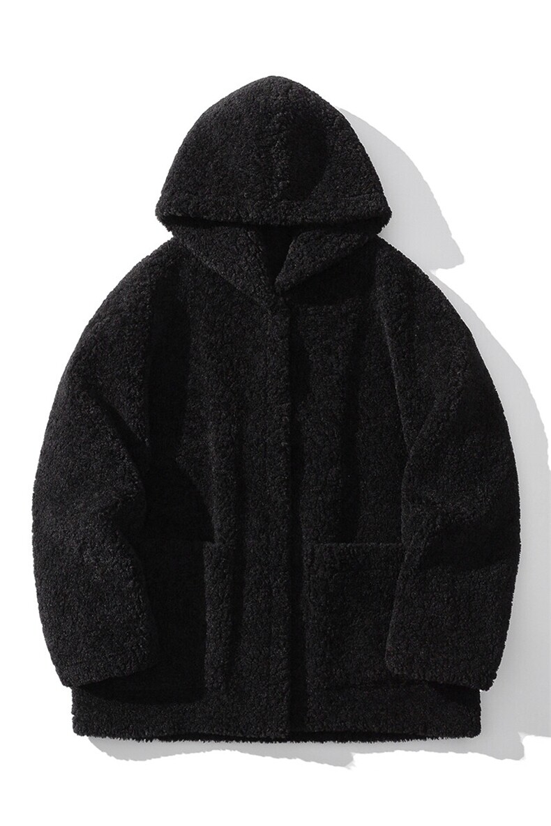 1白底派克服连帽大口袋皮毛一体棉衣男轻奢棉服男77940P158控218,男装棉衣,星座226-2