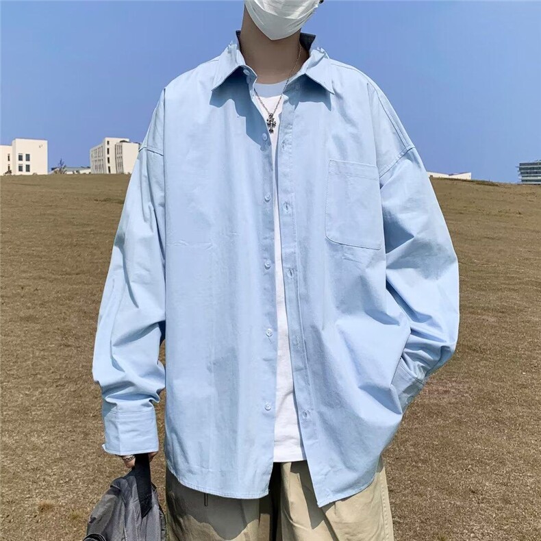 DC410-P35衬衫男早春秋季新款潮流ins高级感宽松新款长袖衬衣外套,男装衬衫,星座603-2