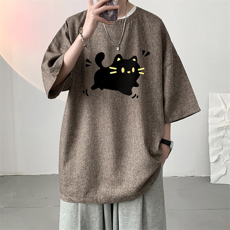 风复古亚麻短袖男棉麻t恤男半袖ZT71440-P35,男装T恤,电商A040