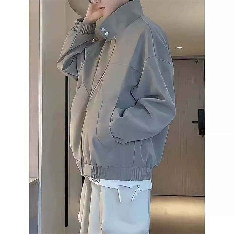 现货网图慎用春秋款皮夹克扎染皮衣外套棒球服JK313P6,男装夹克,星座1904A