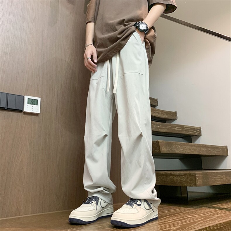 2025春夏款港风宽松设计感休闲百搭休闲裤直筒裤K24105-P35图片