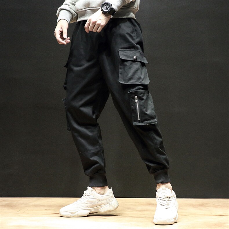 模图日系原创多口袋ins工装裤男大码休闲束脚裤QT5070，男装休闲裤，星座810(原QT5070)