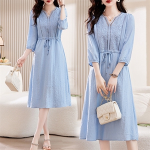24夏定位刺绣维多利亚仙女裙 8927 P105图片