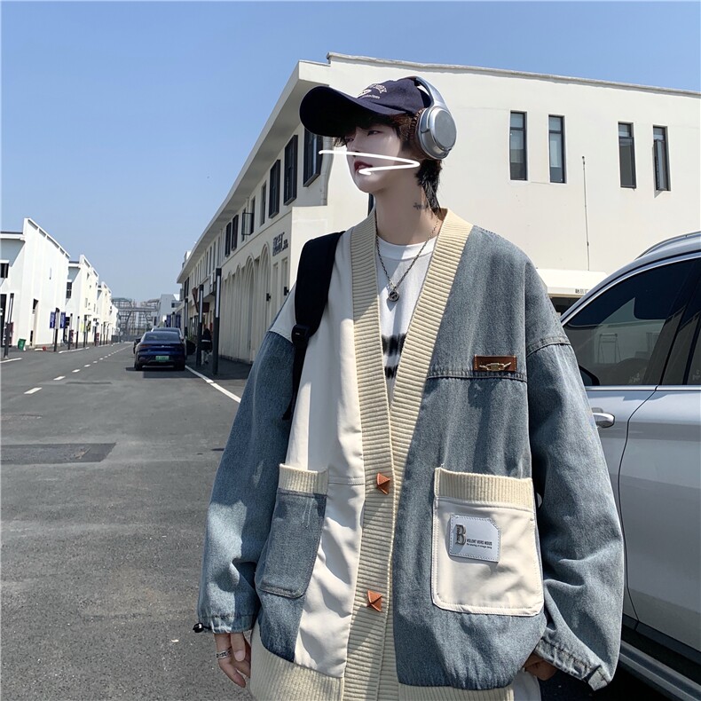牛仔夹克男大码牛仔外套男茄克9023-p110,男装夹克,电商D206-1