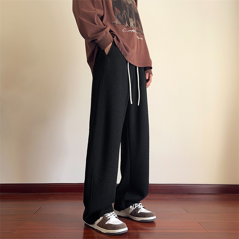 02秋冬新款加厚款毛呢针织裤简约百搭潮流裤子XZ211-1-K2369-P65,男装休闲裤,星座211-1