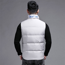 B2216钱塘2020-3精品男士连帽羽绒服马甲80白鸭绒主推P155，男装羽绒服，钱塘207-3