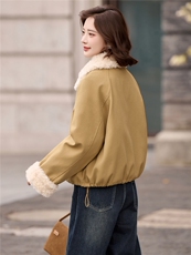 短款羽绒服女2025冬新款高级感巨好看宽松洋气拼毛加厚派克服外套，女装羽绒服，流量+