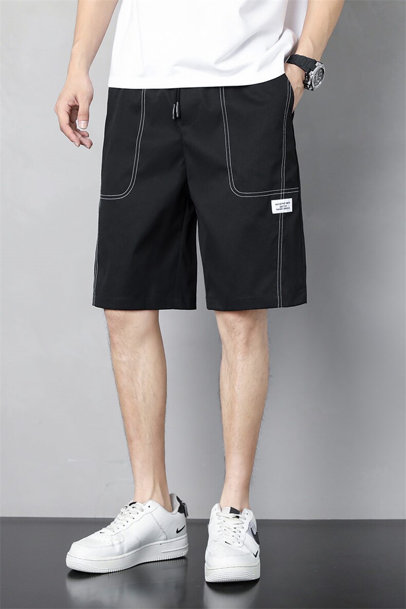 夏季新款短裤男宽松灰墙潮流百搭休闲五分裤运动短裤325-P20控48,男装休闲裤,星座717