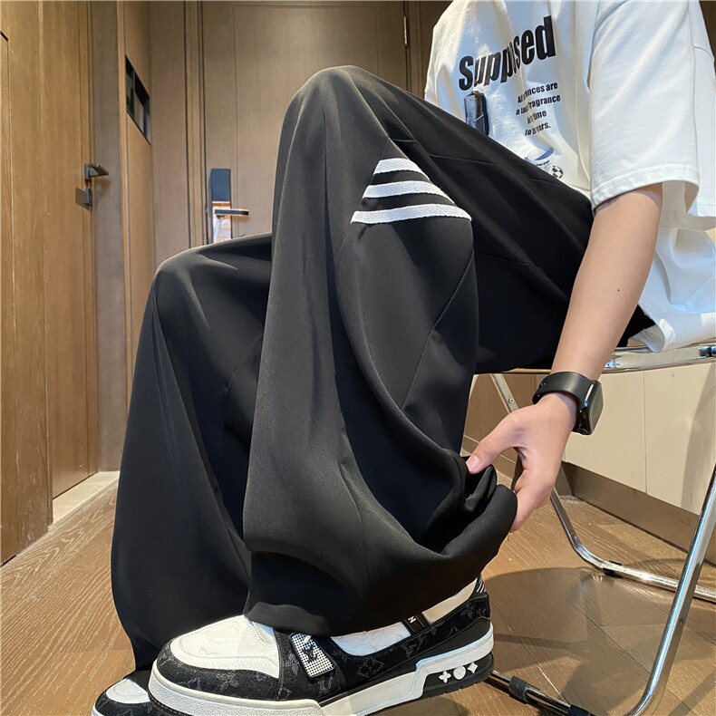2025春季新款高级设计感垂坠宽松休闲西裤B315-K25637-特p40控78,男装休闲裤,电商B315