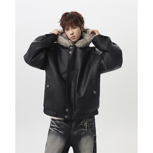 MFDD016-P150 美式座山雕毛领加厚棉服棉衣工装外套图片