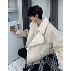 秋冬复古做旧座山雕加厚棉服男女宽松解构磨毛毛领外套MHT286，男装棉衣，星座1116A（原606A-3）