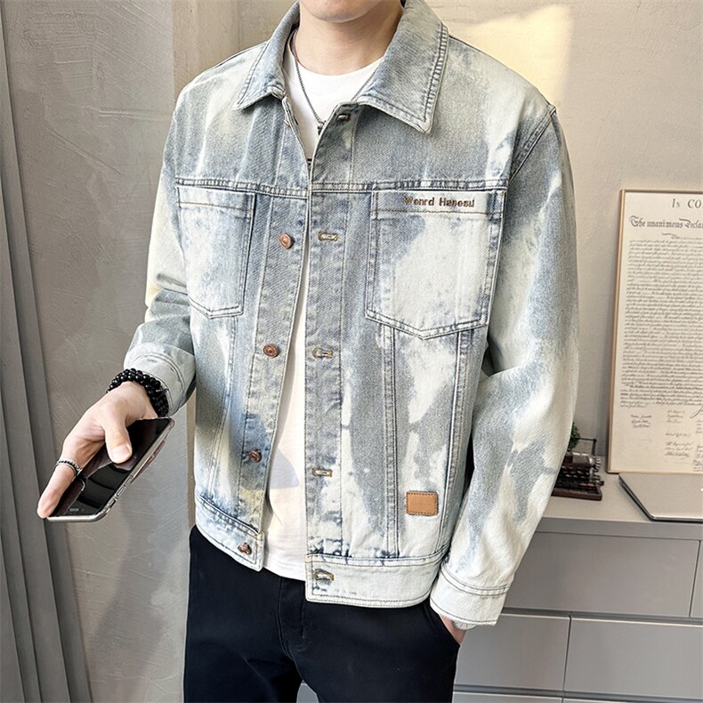 C317-1731-P145复古水洗牛仔外套男装夹克春秋款2025,男装夹克,电商C317