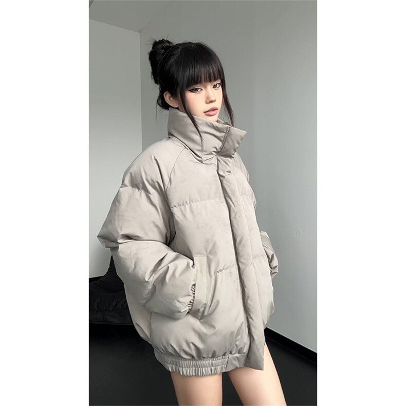 扎染棉服复古街头休闲加厚短款立领廓形外套男 5D3062-TP60不图片