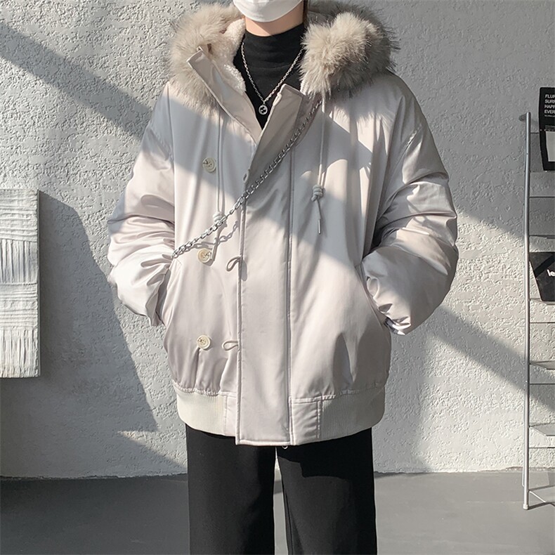重磅简约连帽棉服男宽松冬季加厚外套A071-5021-P128,男装棉衣,电商A071