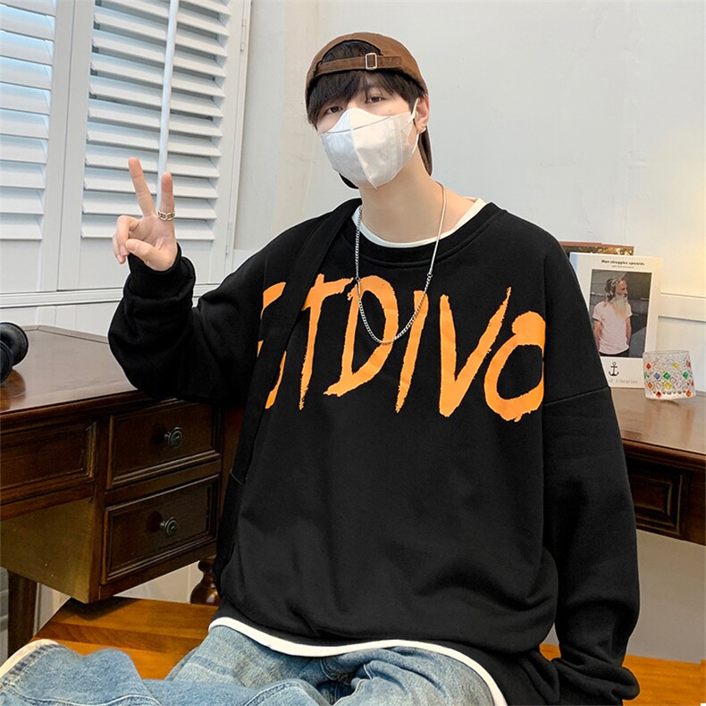 春季假两件卫衣男宽松潮牌圆领套头A319P45,男装卫衣,电商A309