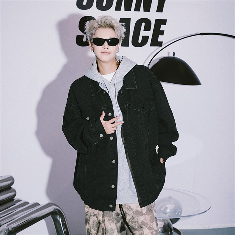 2026春季做旧水洗牛仔外套美式复古情侣款男女Q2481-TP6088,男装工装外套,电商A102