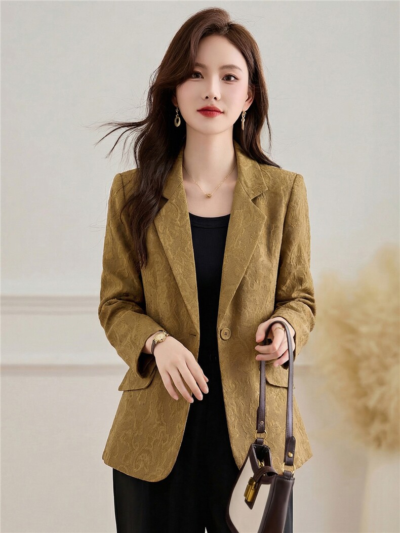 小西装外套女2026春秋装新款韩版时尚气质职场短款长袖女士小西服,女装短外套,伊航服饰