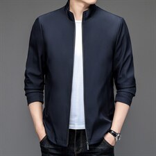 夹克外套春款男装韩版时尚潮流休闲上衣男士立领宽松休闲男士上衣图片