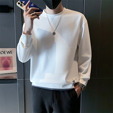 社会小伙风假两件卫衣男秋季2025新款华夫格男装A313-1-K951-P45，男装卫衣，电商A313-1