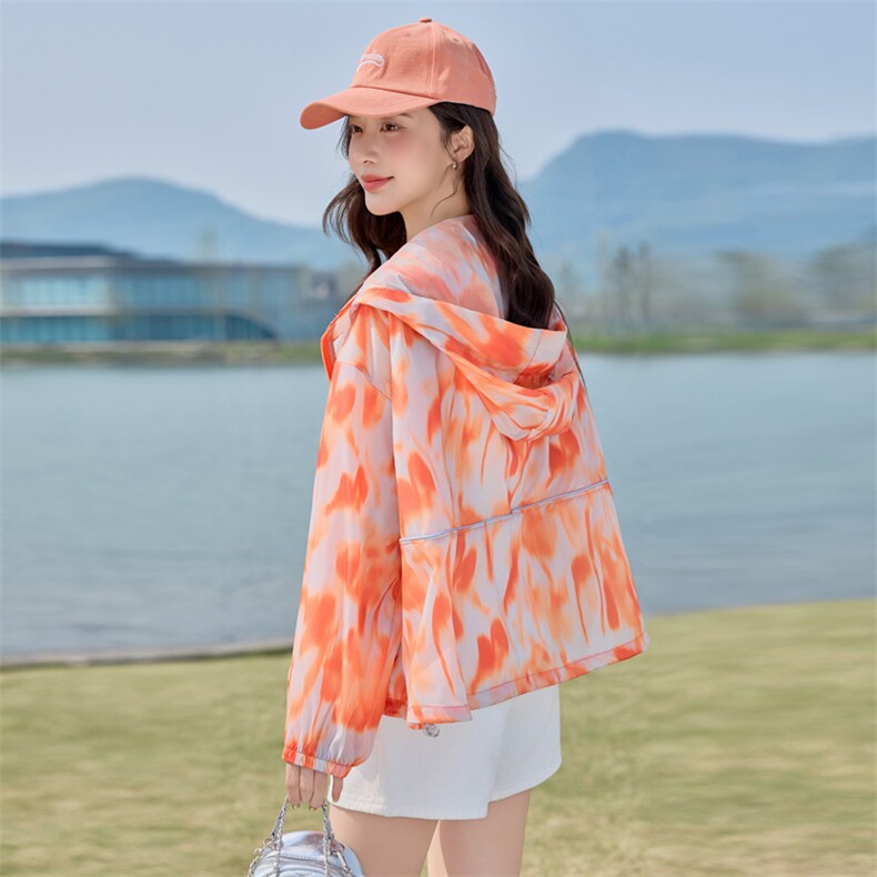 洋气超好看印花防晒衣女2025夏季新款宽松凉感透气轻薄防晒服外套,女装防晒衣,悦祺
