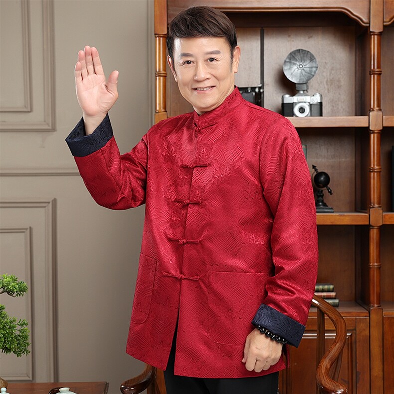 2024高品质主推春款风唐装外套男装中老年中式复古盘扣夹克,男装夹克,钱塘723