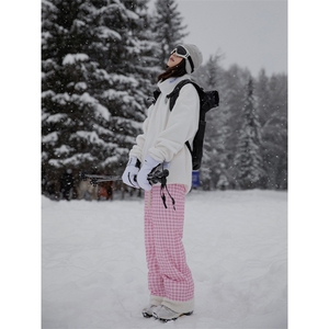 东北零下羊羔毛格子裤子女外穿哈尔滨防寒棉裤加厚雪地保暖御寒裤图片