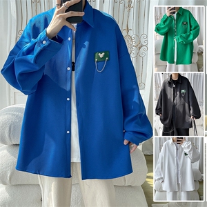现货厚款宽松长袖衬衫男KD500-P50图片