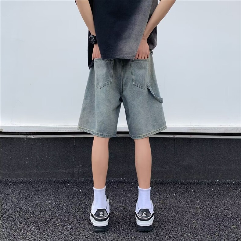 2024美式牛仔裤男款直筒短裤潮N3233P42,男装牛仔裤,星座1116-2