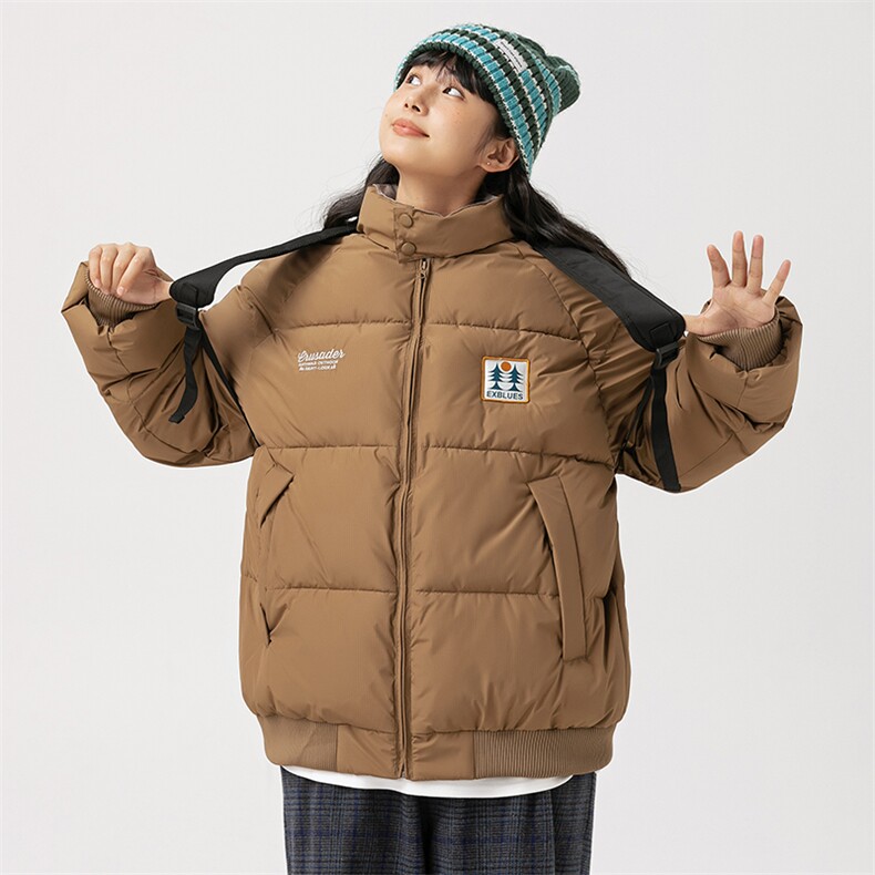 2026冬季新款男日系潮牌纯色刺绣宽松休闲棉服加厚外套MY376-F146,男装棉衣,电商A101（原外27）
