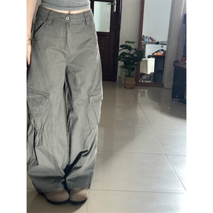 牛仔裤男女款宽松侧边大口袋弯刀裤 P55 Y1351 【现货特价】图片