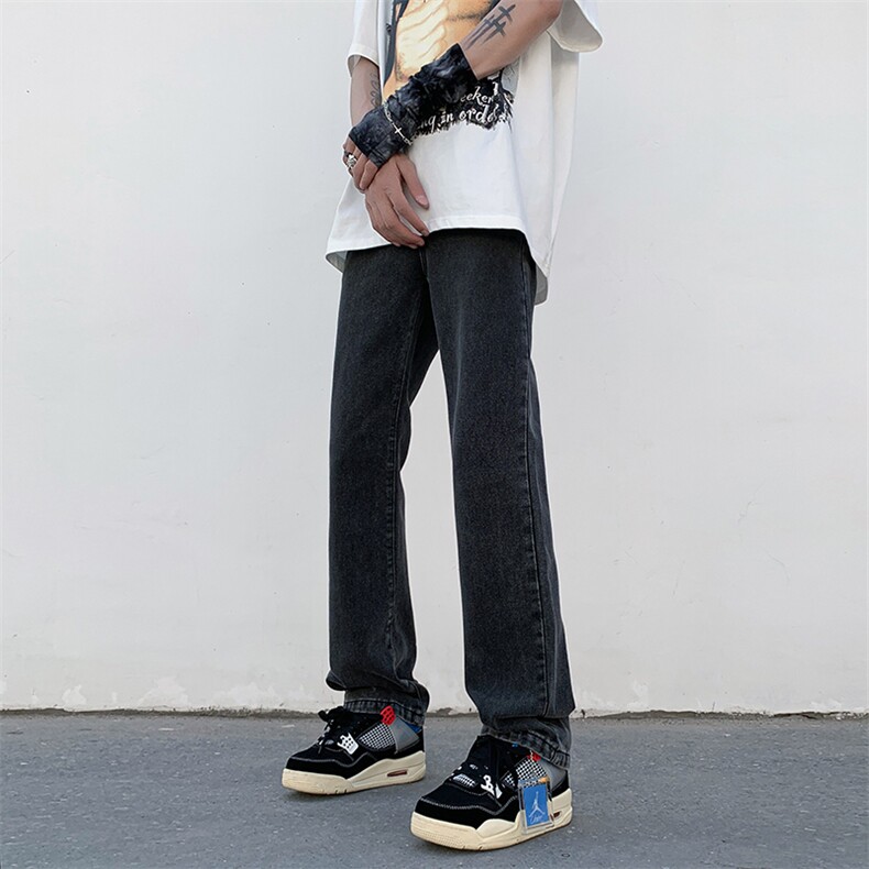 B221美式ins高街暗黑小众印花修身小脚牛仔裤LK23059-P60控78,男装牛仔裤,电商B221
