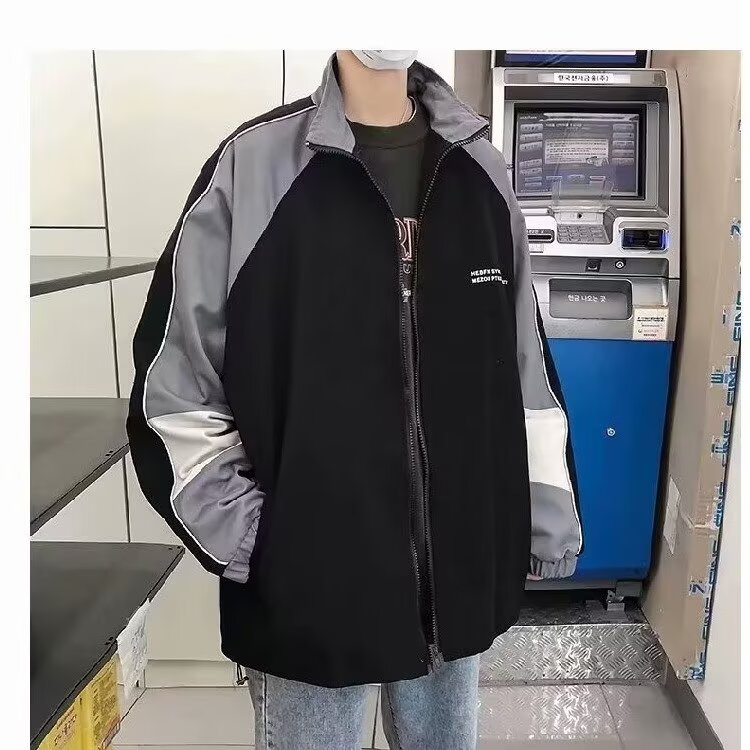 拼色风衣夹克男春秋季潮流宽松休闲情侣外套JK733-P48,男装夹克,星座208-5