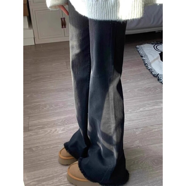 1506A/G4480/P39原版质量半松紧黑色毛边牛仔裤，男装牛仔裤，星座1506A