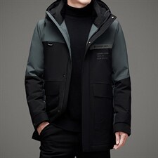 BAMJ-19235钱塘2020-2中年男士冬季厚款商务休闲羽绒服P275，男装羽绒服，钱塘207-2