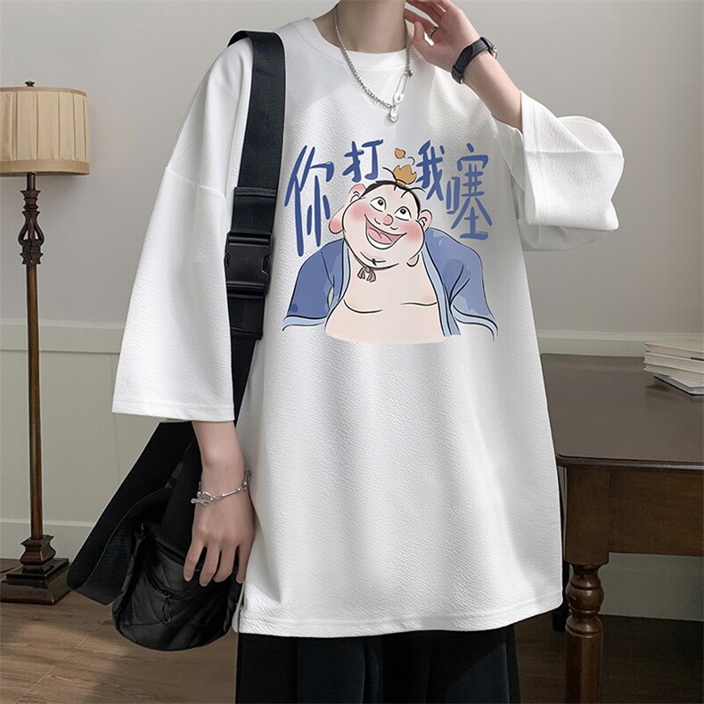 冰丝七分袖t恤男大码五分袖男短袖男中袖Q11437-P30,男装T恤,电商A040