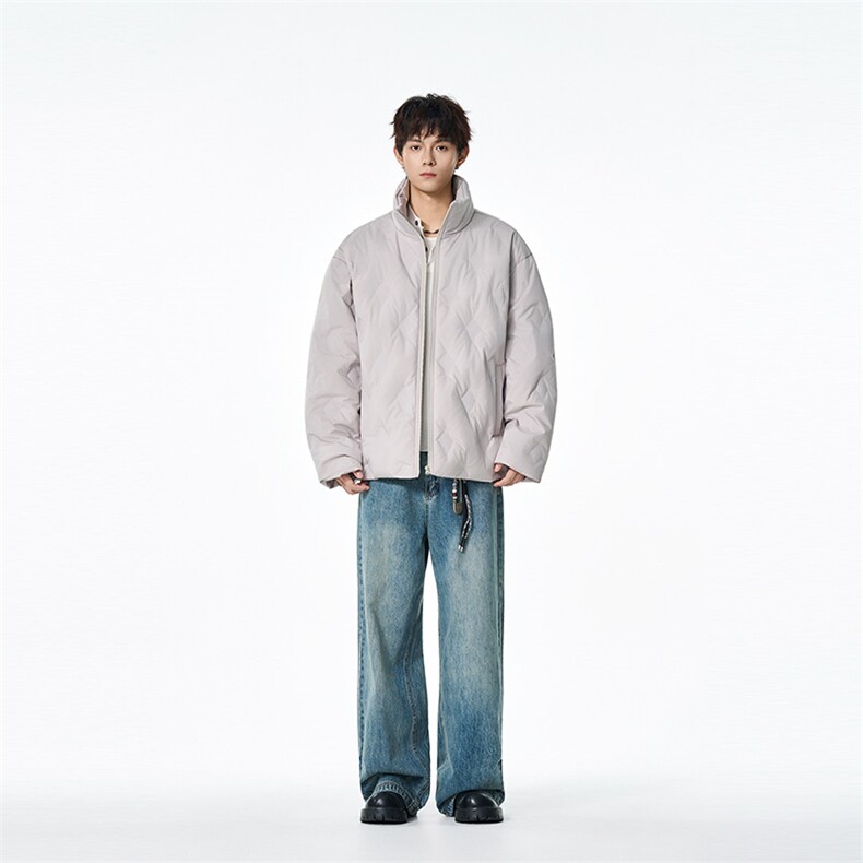 25冬季美式立领棉衣潮流百搭设计感情侣款保暖时尚外套5577-TP70图片