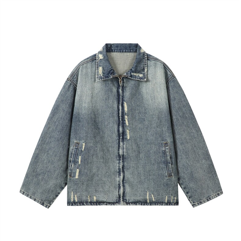 水洗牛仔外套男款春美式痞帅上衣服宽松休闲工装夹克JK1325-P90，男装工装外套，星座1103-3