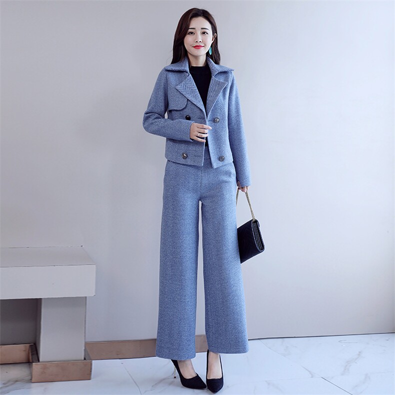 阔腿裤潮流拼接气质时尚休闲纯色套装/套裙2021年春季,女装套装/套裙,贵人树
