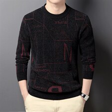 2021中青年男士秋冬新款加绒休闲时尚条纹针织毛衣外套DDD172-P90，男装针织衫/毛衣，电商B212（原钱塘6029）