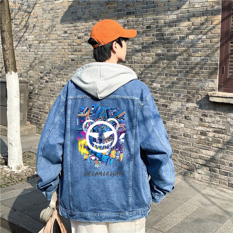 jk669-p80-限价108现货连帽可脱卸港风大码牛仔ins外套cityboy,女装短外套,星座116