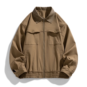 翻领夹克男春季简约宽松潮流百搭上衣服JK266-P73图片