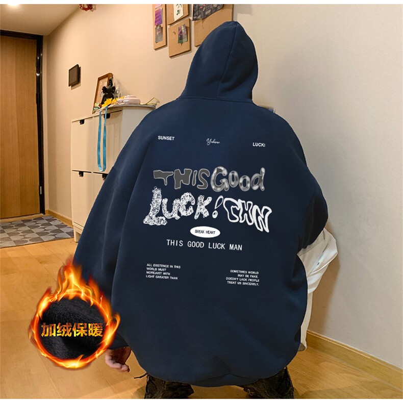 抖音供货、重磅360克现货加绒印花连帽卫衣HD019-1-LMWY44115-P40,男装卫衣,电商019-1