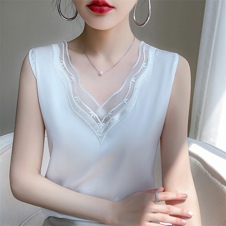 V领外穿背心女2024夏内搭打底短款上衣设计感小众,女装背心吊带,绒宛羊绒