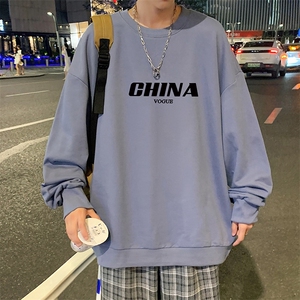 S6001-P28 加绒款-P33 秋季圆领卫衣男大码韩版宽松长袖外套图片