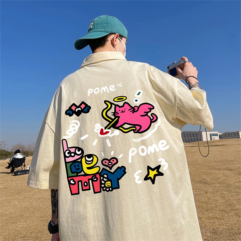 支持得物品质配合二开珠地网眼透气宽松短袖T恤翻领POLO衫PL105,男装T恤,电商A486
