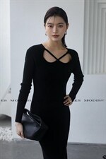 秋装连衣裙，女装连衣裙，ES MODISH