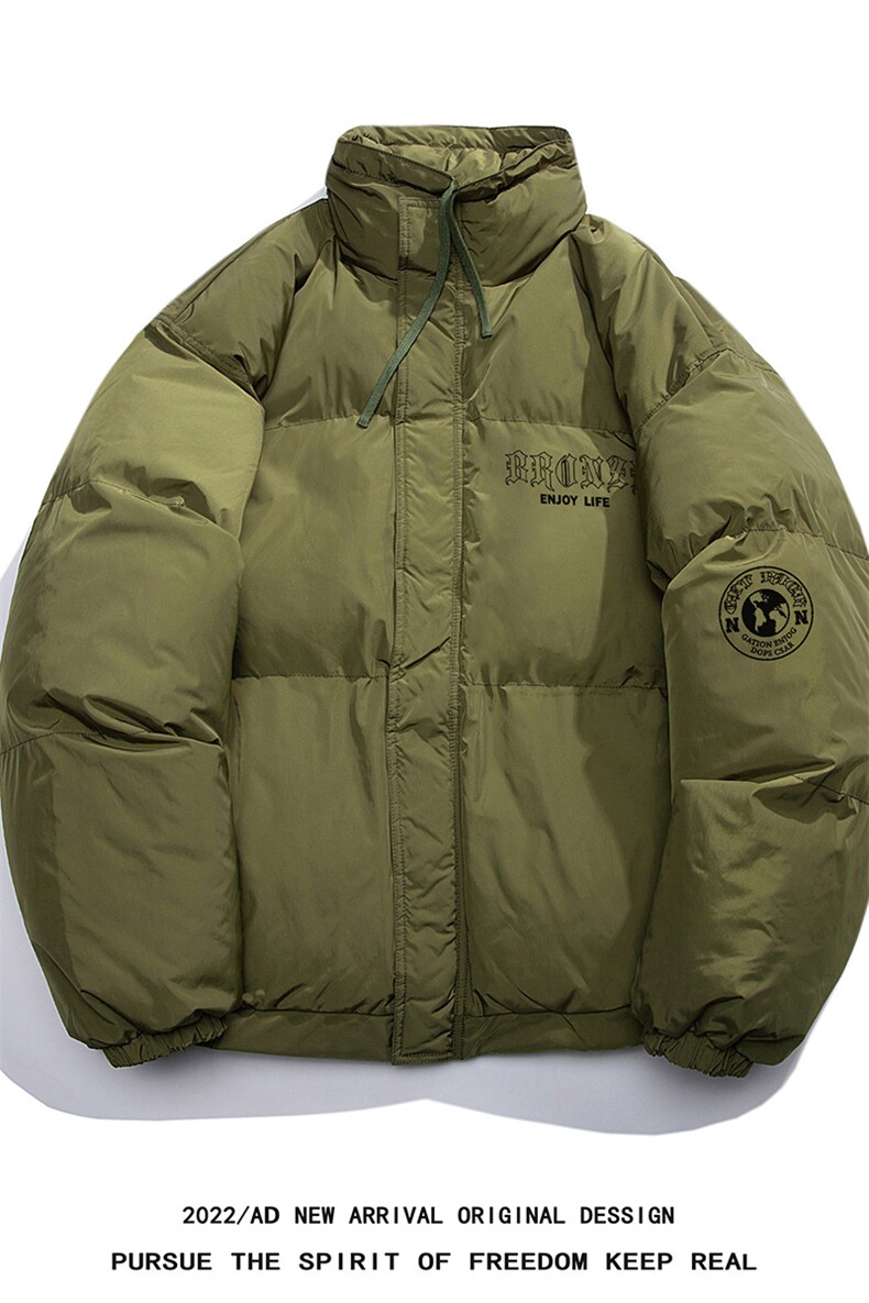 白底新款冬季时尚潮流立领美式加厚羽绒服外套YR219P195控258,男装羽绒服,电商A247